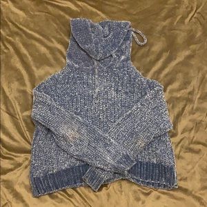 Blue soft Aeropostale cropped sweater
